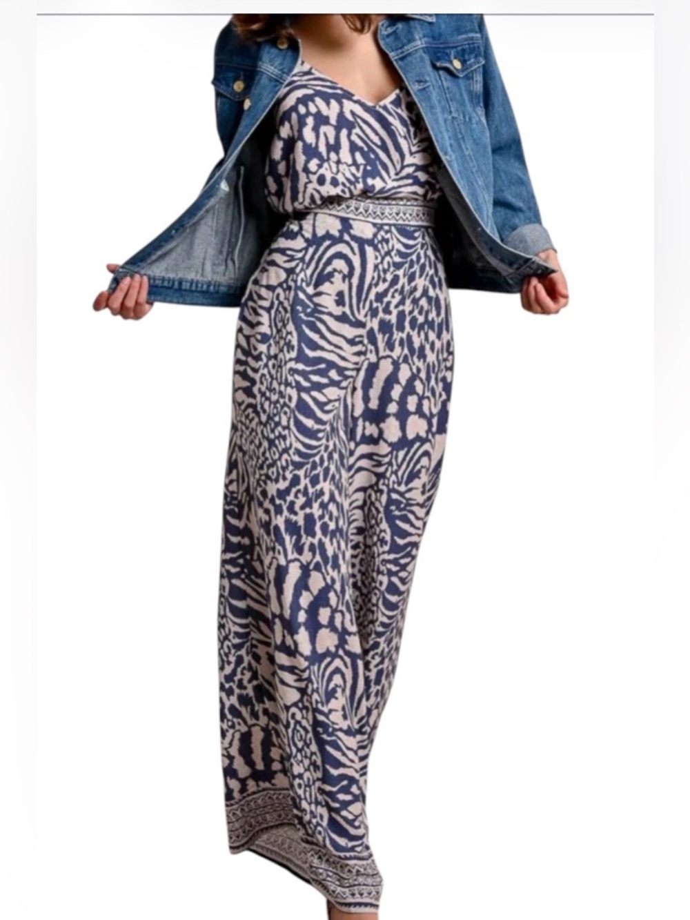 Molly Bracken Women’s Zebra Wide Leg Pants Sz M Top Sz S this is a set.